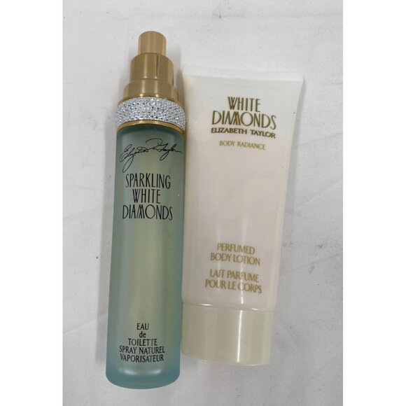 VTG White Diamonds Elizabeth Taylor Eau De Toilette Spray +Body Radiance Lotion - Picture 2 of 13